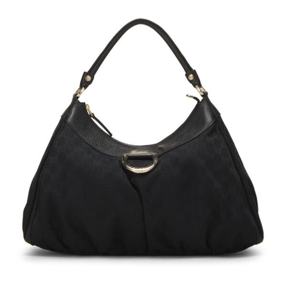 Gucci
BLACK ORIGINAL GG CANVAS D-RING ABBEY SHOULDER BAG - Pristine.